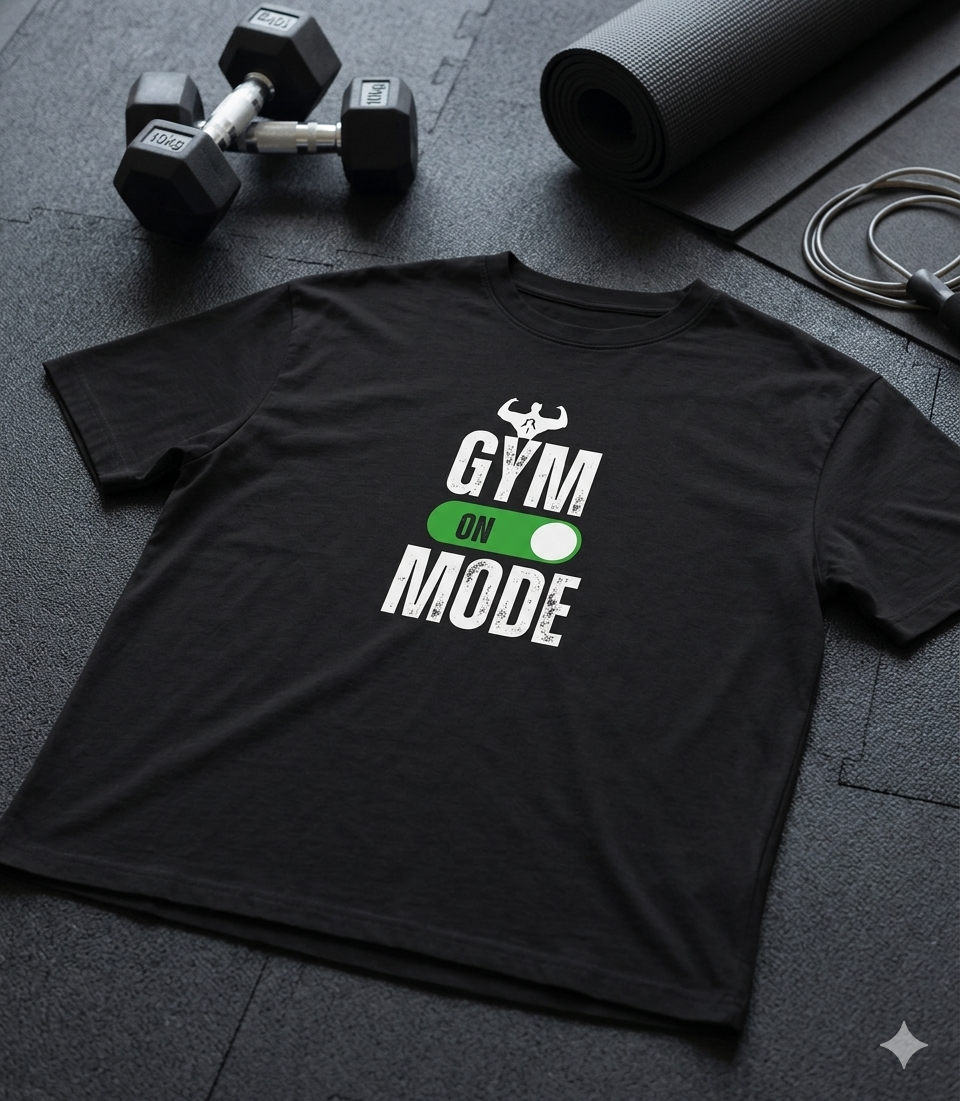 GYM MODE ON...Gym T-Shirt | Acid Wash Fitness Tee | Workout Motivation Shirt