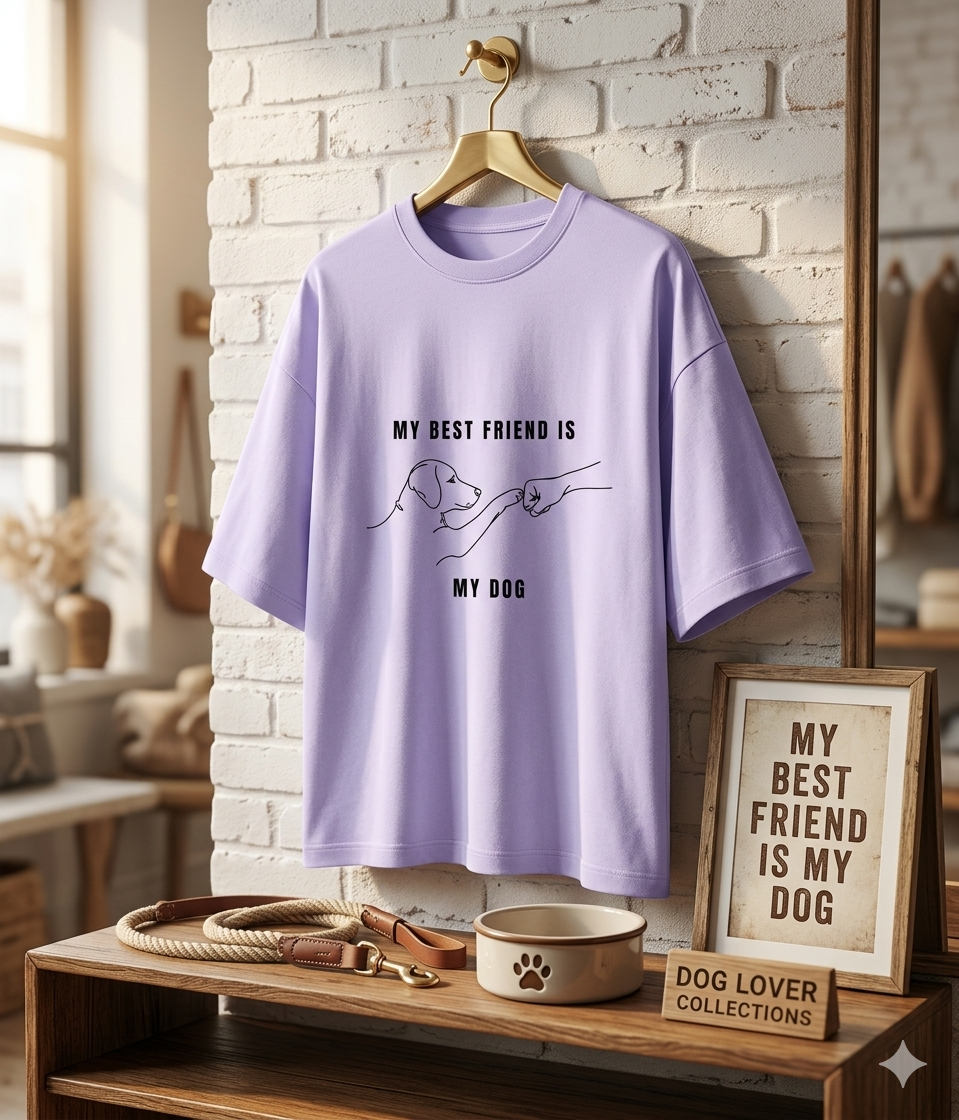 My Best Friend Is My Dog – Minimalist Dog Lover T-Shirt | Premium Cotton Tee